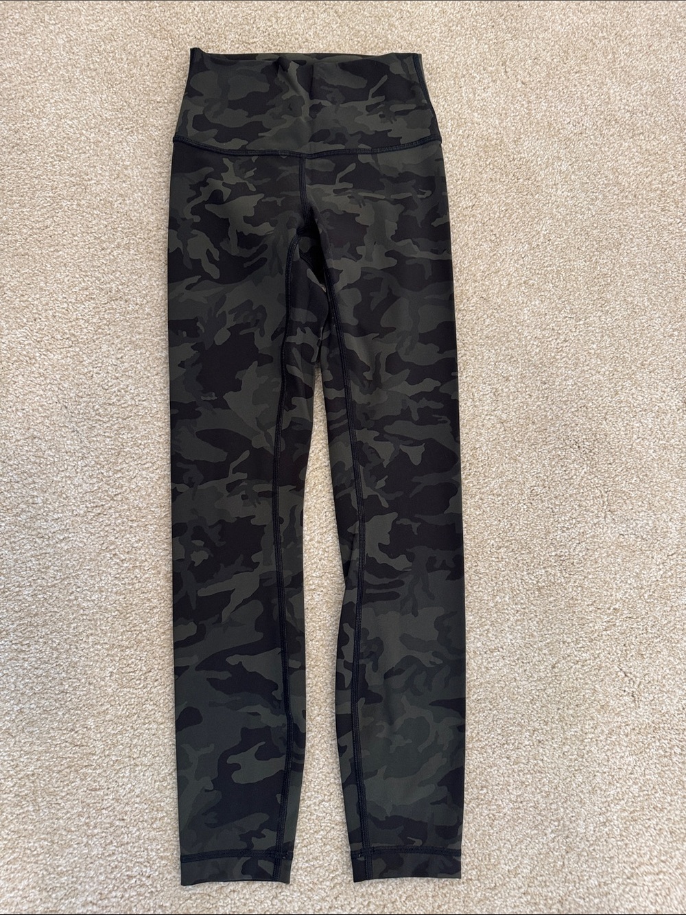 Lululemon Black & Olive Camo High-Rise Leggings